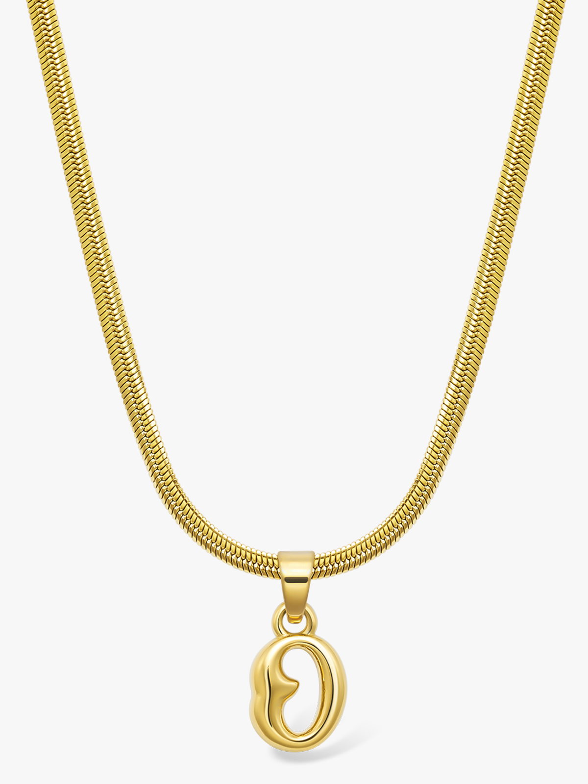 Who Is She Bone Letter Necklace Gold Gold / Bokstav: O