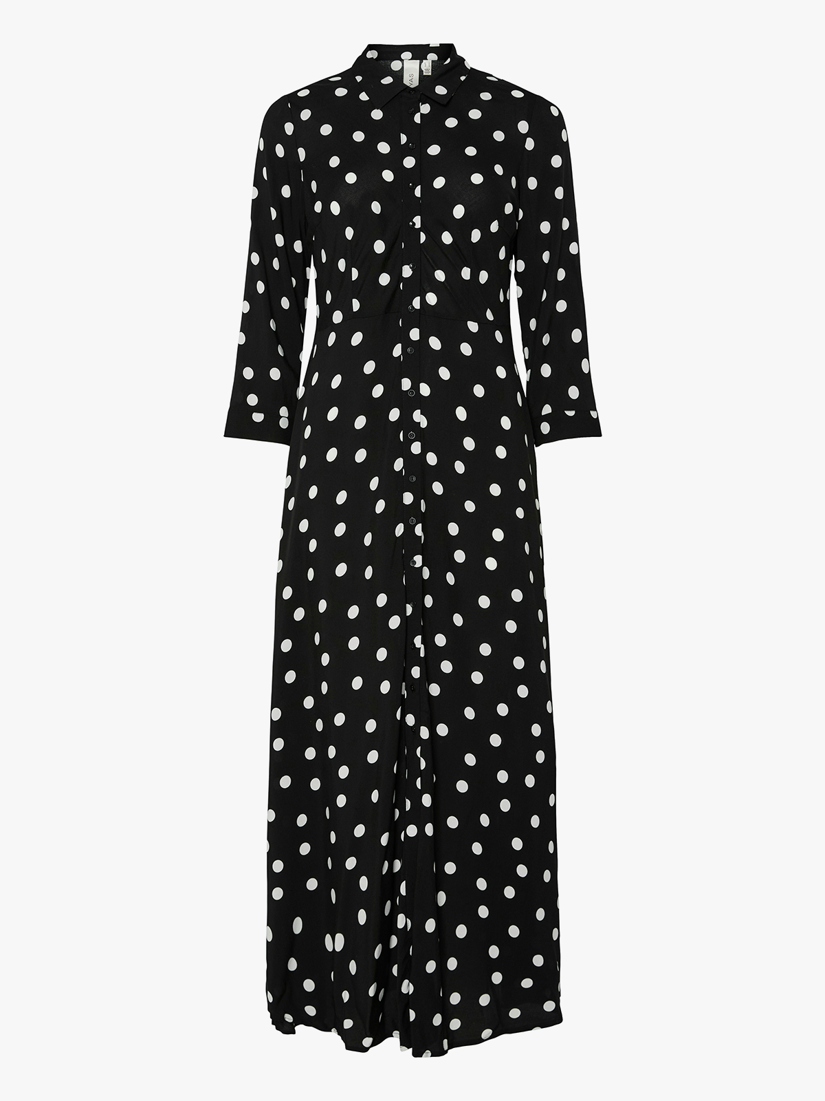 Y.A.S Savanna Long Shirt Dress Black / White