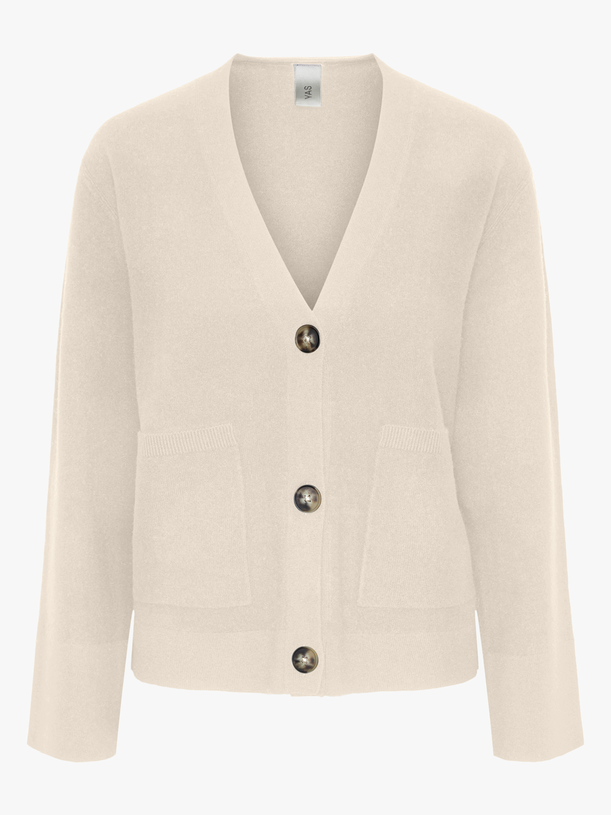 Y.A.S Emilie Long Sleeve Cardigan Knit Birch