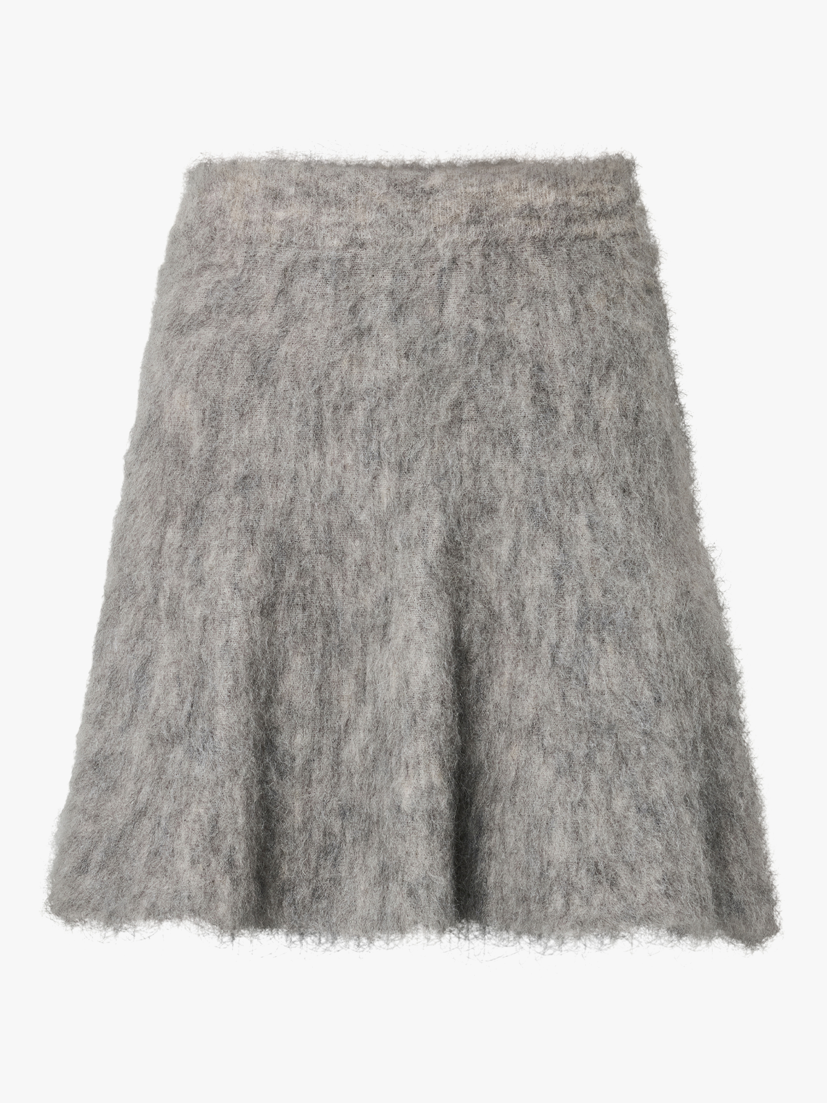 Y.A.S Tilde High Waist Mohair Blend Knit Skirt Light Grey Melange