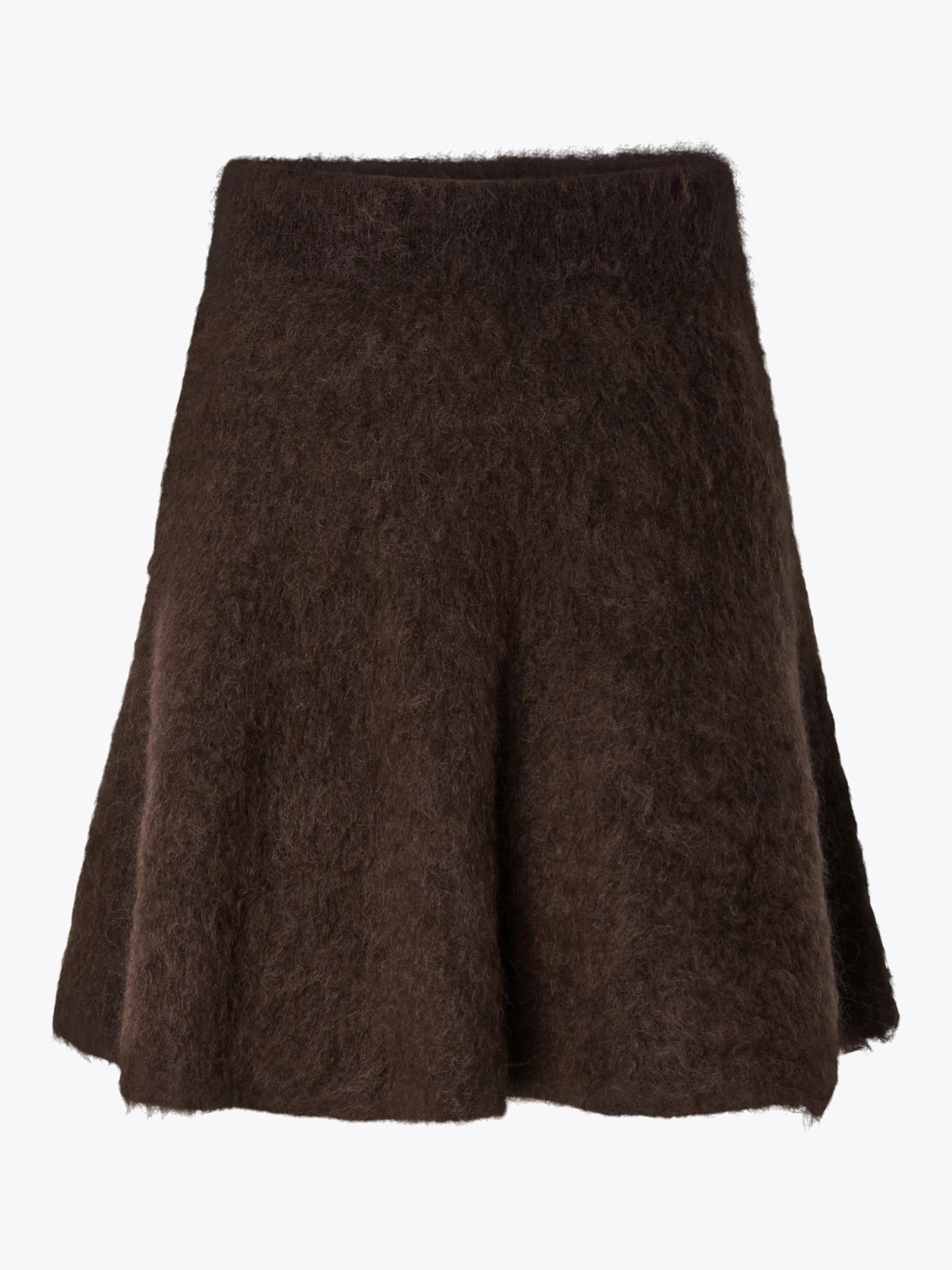 Y.A.S Tilde High Waist Mohair Blend Knit Skirt Mole Melange