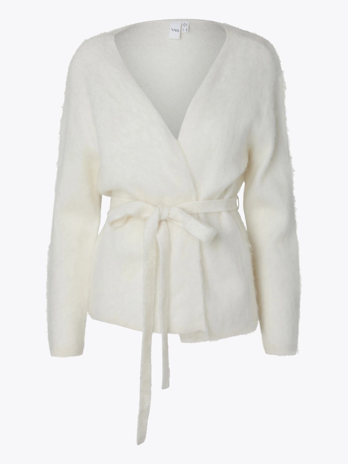 Y.A.S Tilde Long Sleeve Belt Knit Cardigan Star White