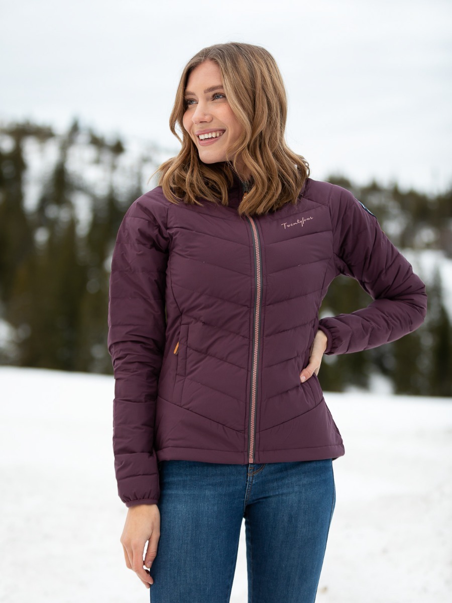 Twentyfour Finse Stretch Down Jacket Burgunder