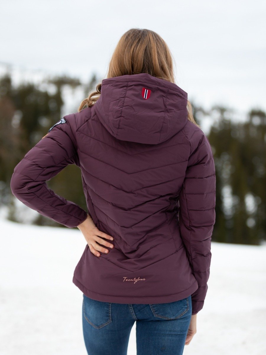 Twentyfour Finse Stretch Down Jacket Burgunder