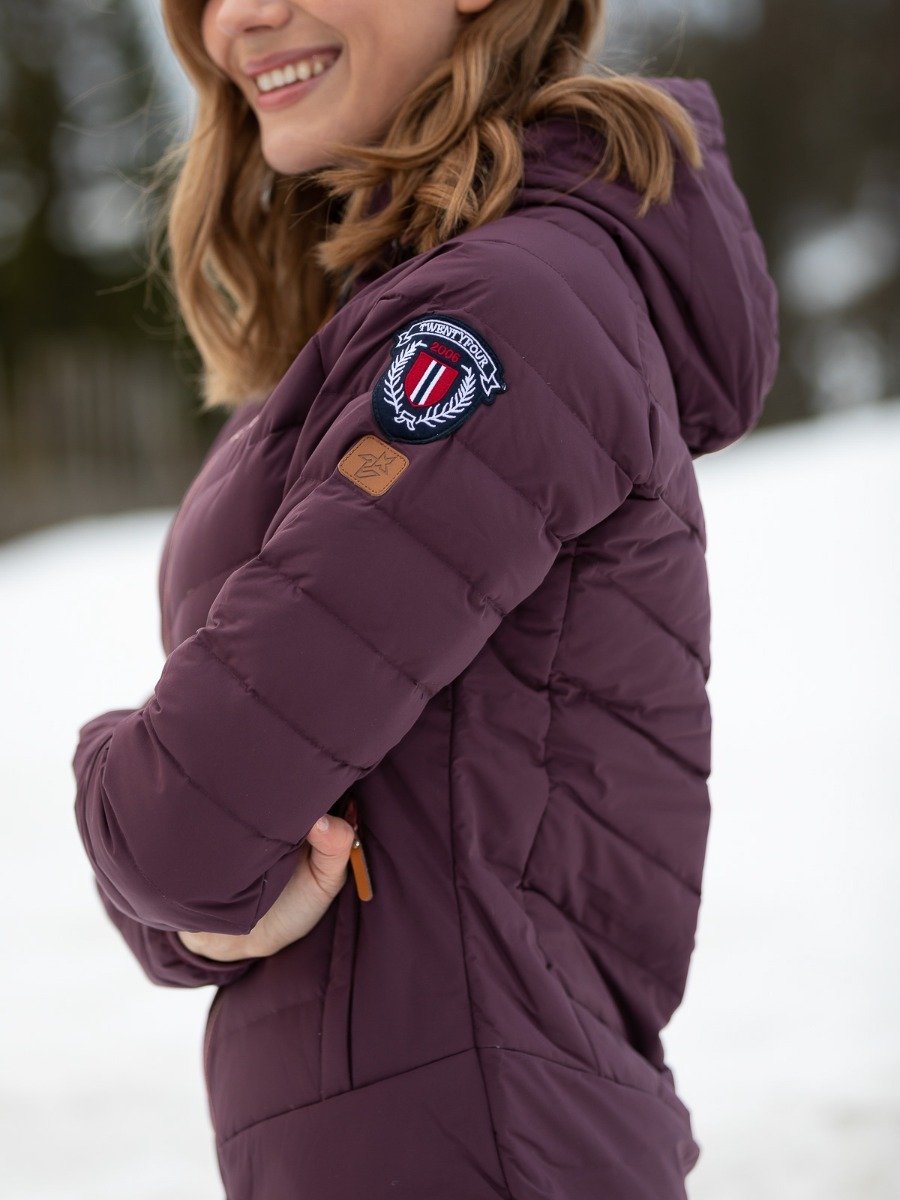 Twentyfour Finse Stretch Down Jacket Burgunder