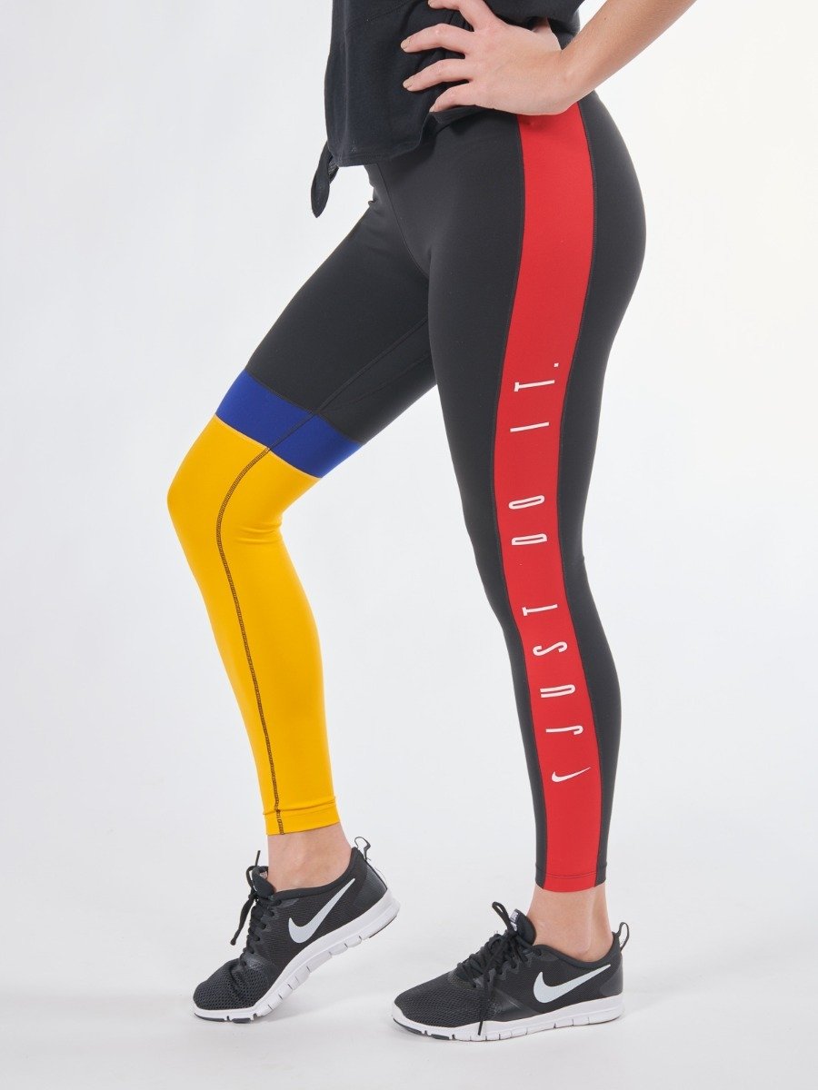 Nike One Tights HR CKB JDI 7/8 Black/ University Gold