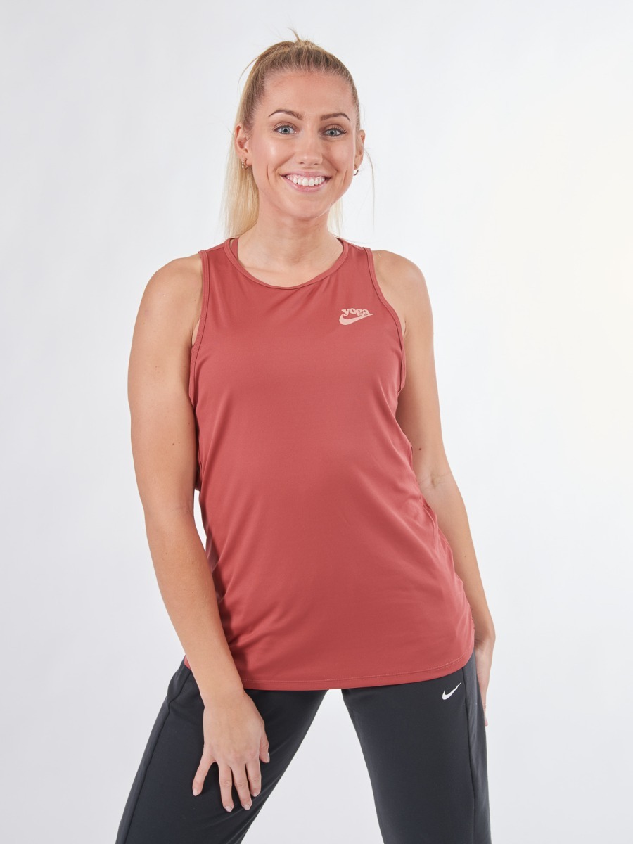 Nike Yoga Tank Keyhole GRX Cedar