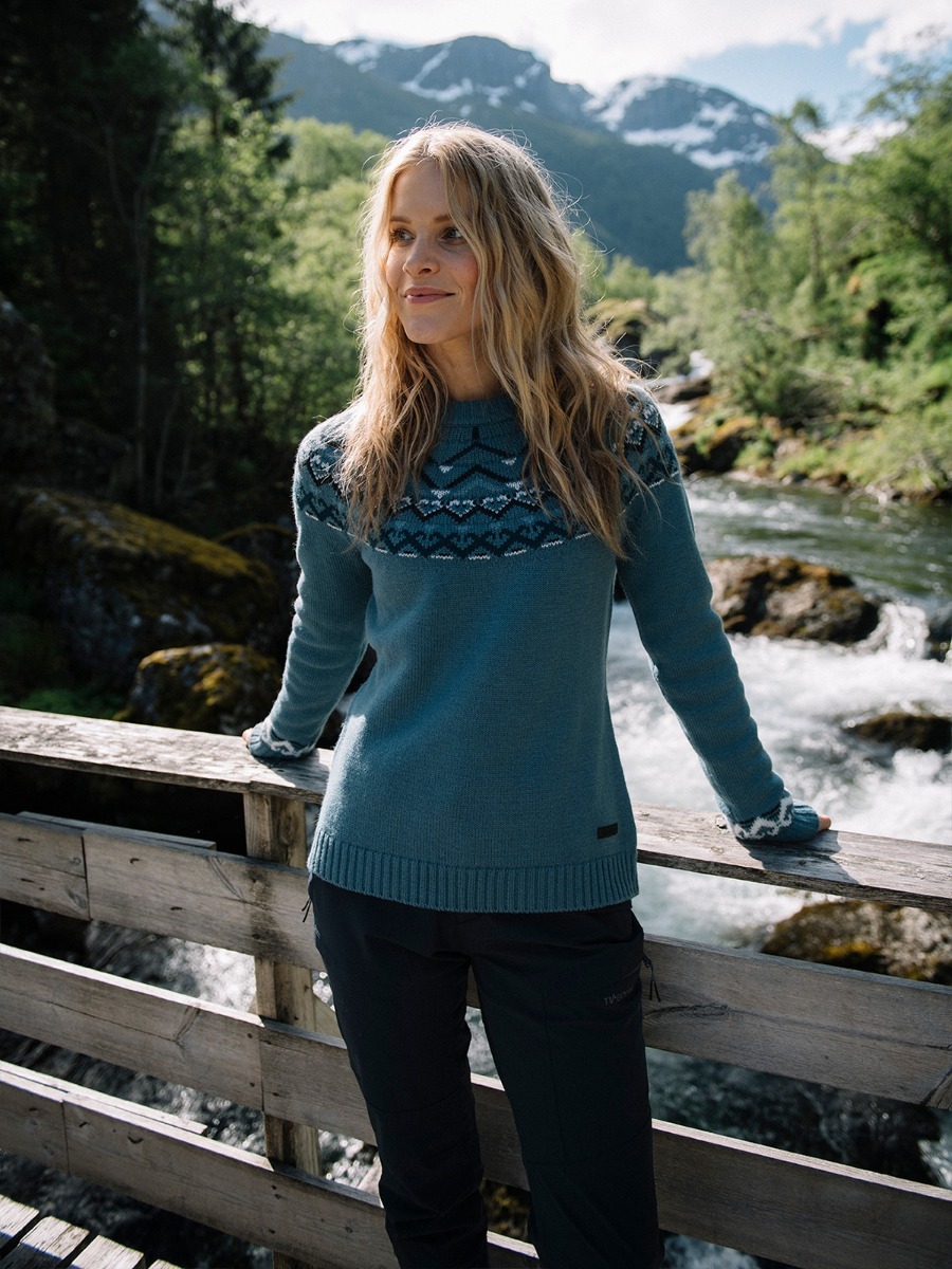 Twentyfour Finse Ullgenser Tåkeblå