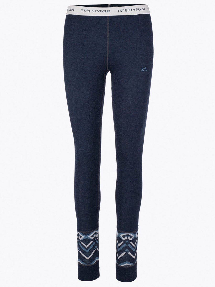 Twentyfour Finse Freja Ull tights Blekkblå