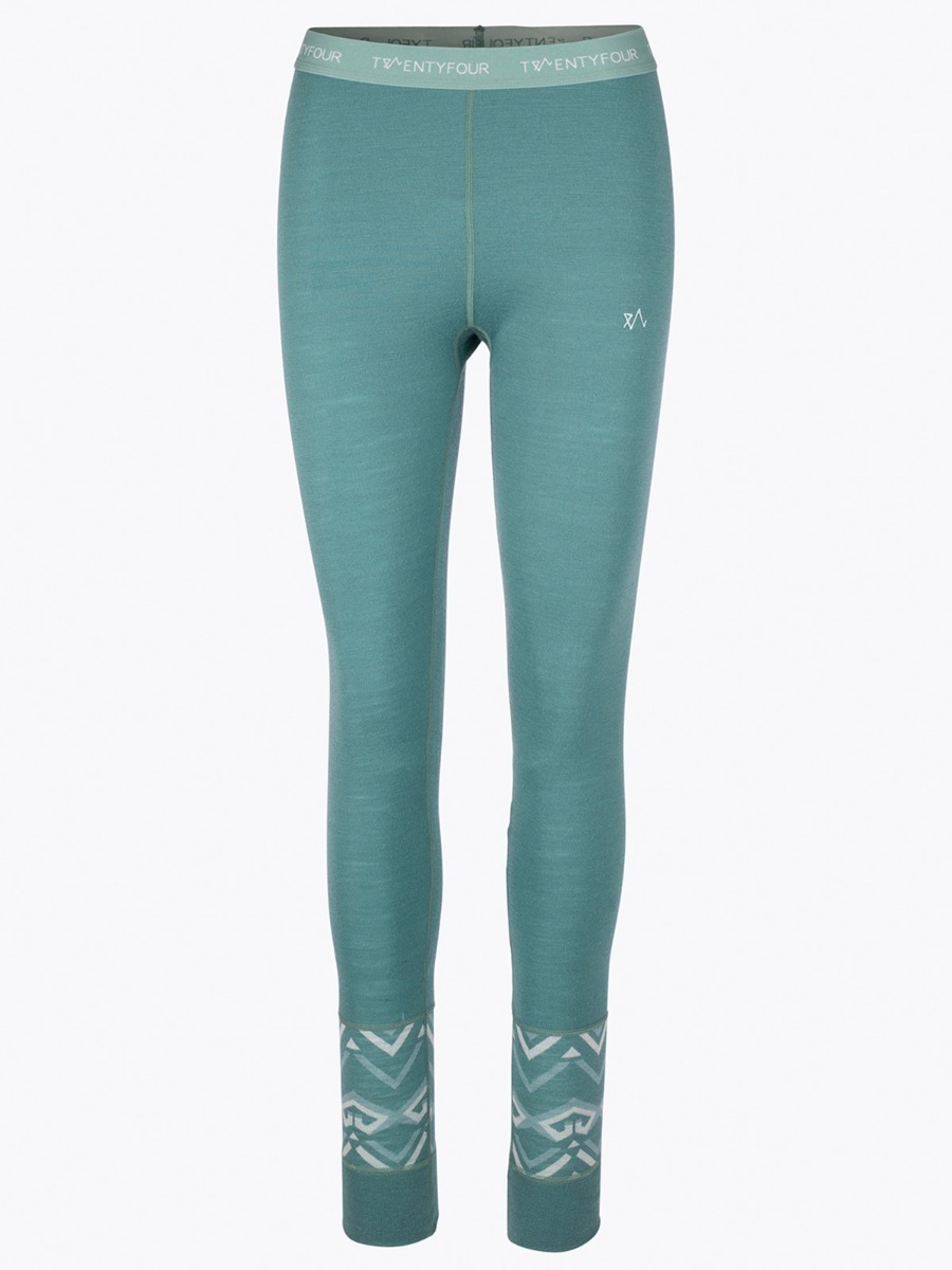 Twentyfour Finse Freja Ull tights Dus Grønn