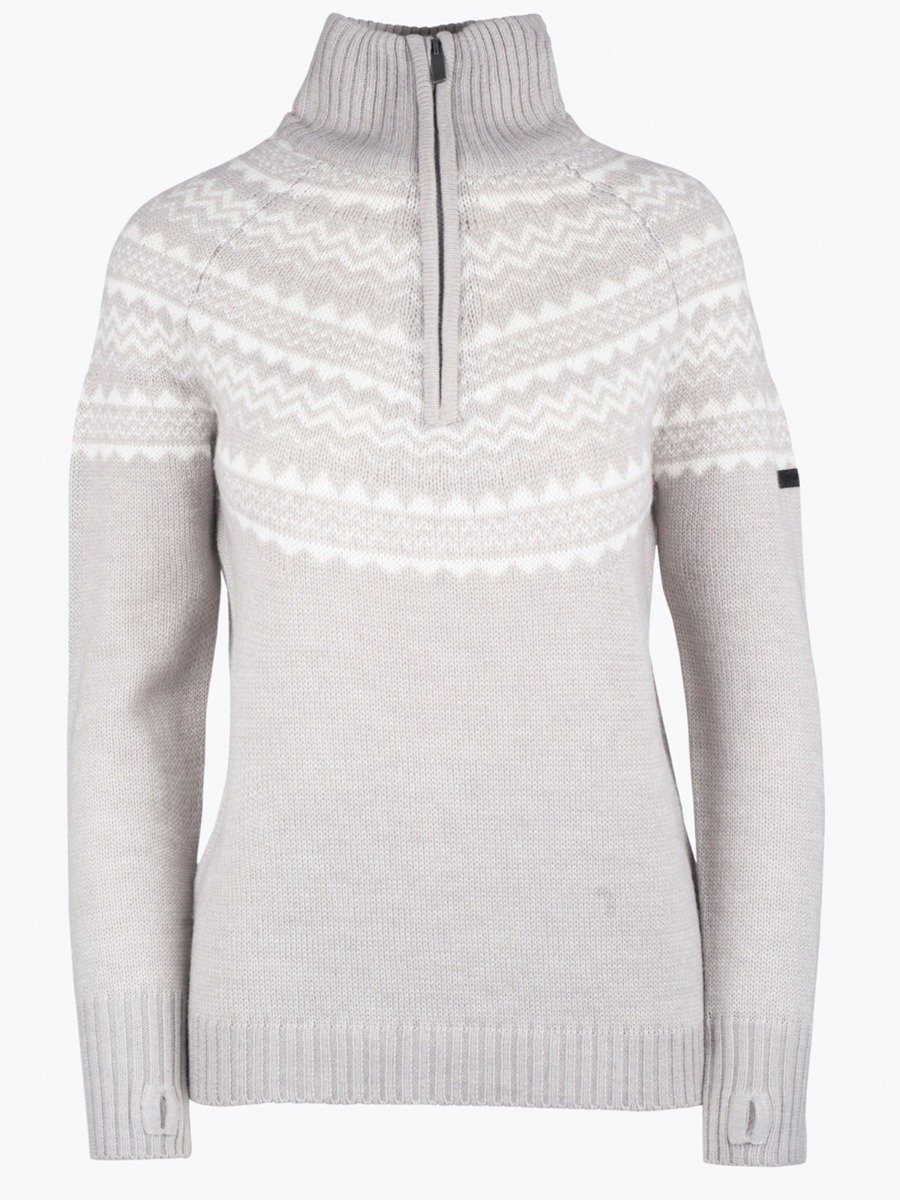 Twentyfour Freja Half Zip Genser Lys Gråmelert