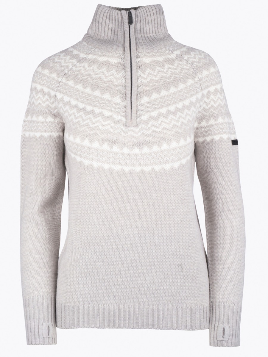 Twentyfour Freja Half Zip Genser Lys Gråmelert