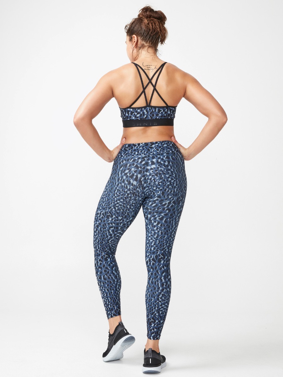 Röhnisch Flattering Printed Tights Dusty Blue Spot