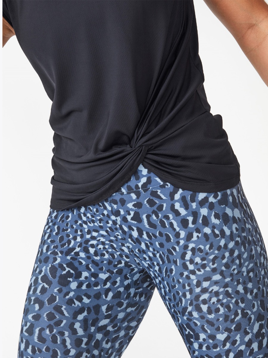 Röhnisch Flattering Printed Tights Dusty Blue Spot