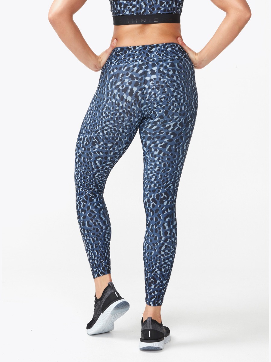 Röhnisch Flattering Printed Tights Dusty Blue Spot