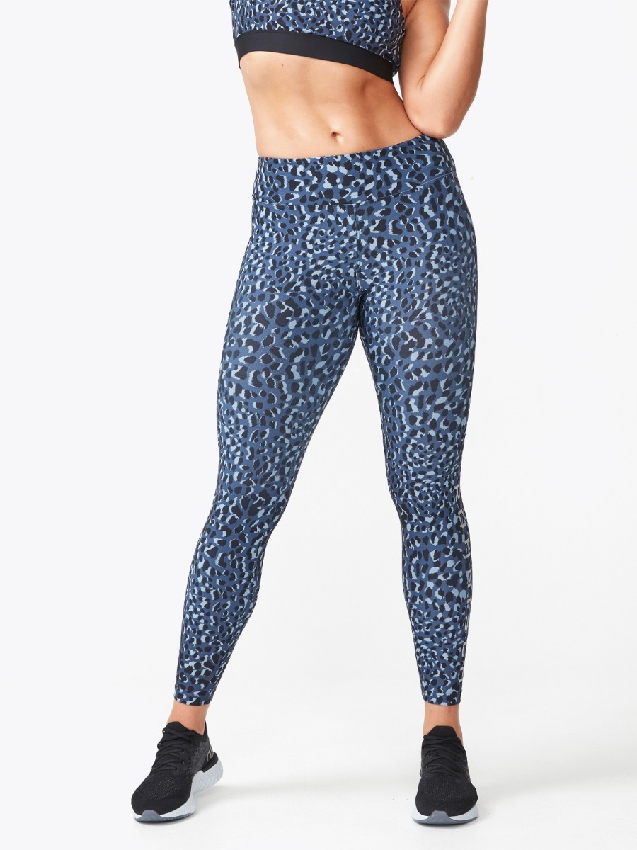 Röhnisch Flattering Printed Tights Dusty Blue Spot