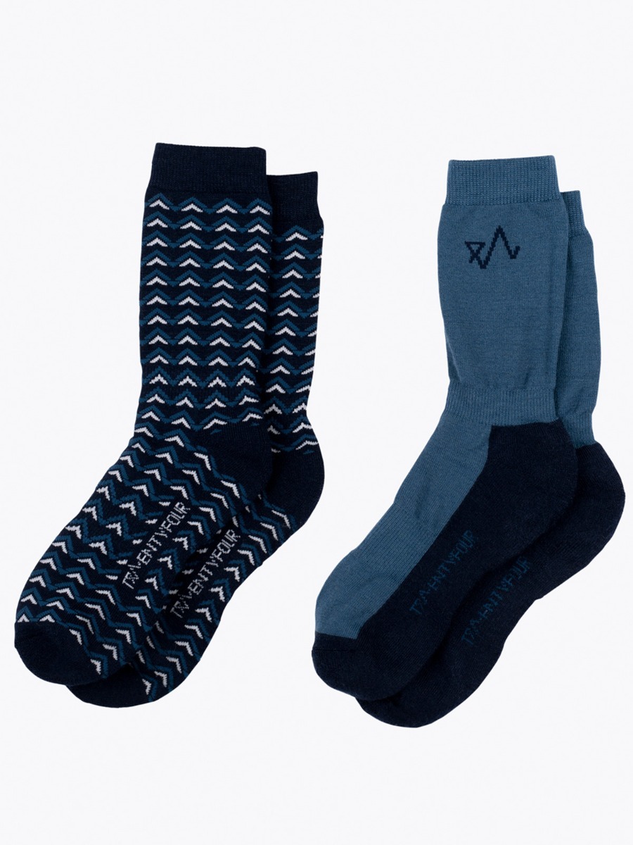 Twentyfour Finse Freja Ullsokk 2pk Blekkblå