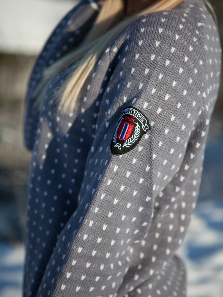 Twentyfour Finse Strikkegenser Skyggelilla