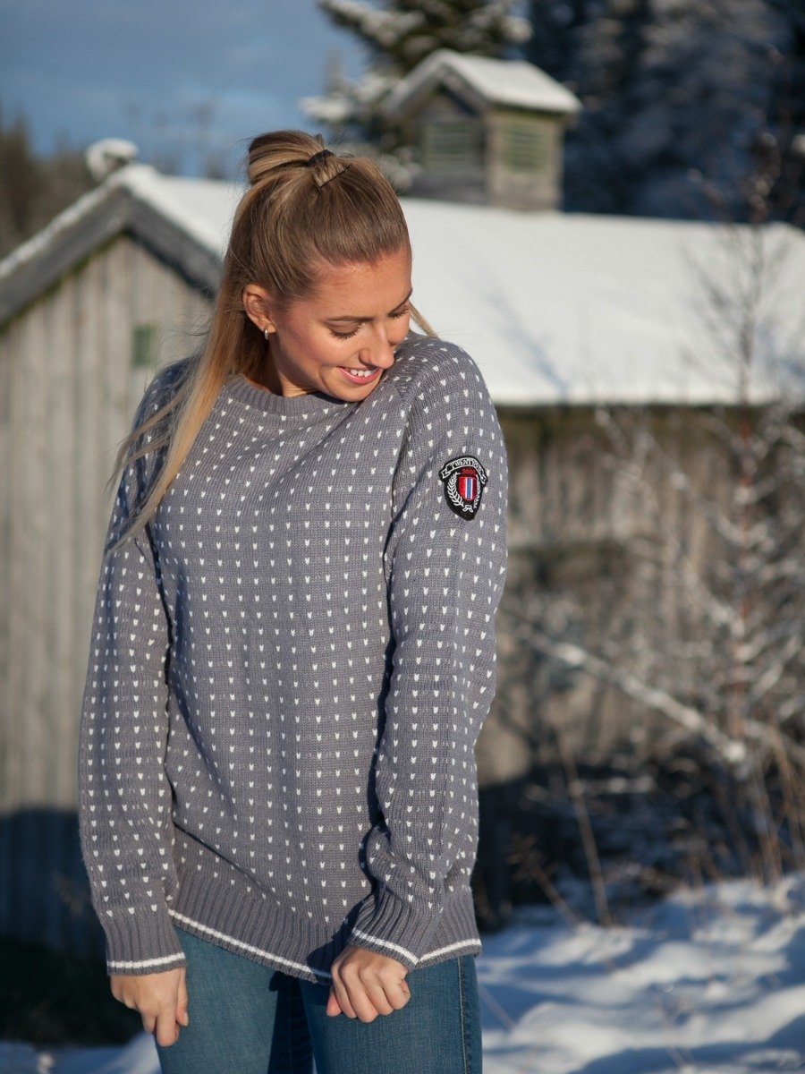 Twentyfour Finse Strikkegenser Skyggelilla