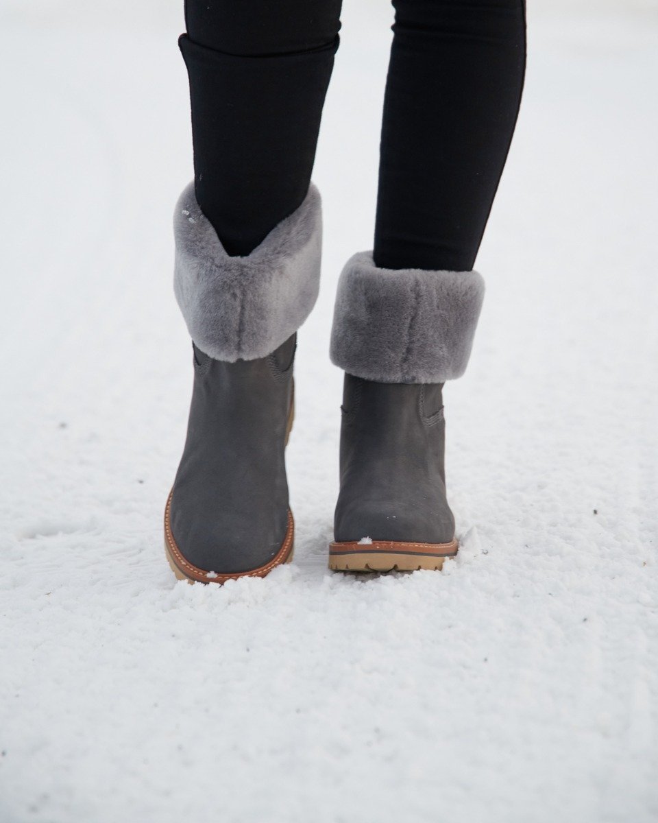 Timberland Chamonix Valley Wp Shearling Fold Down Medium gray