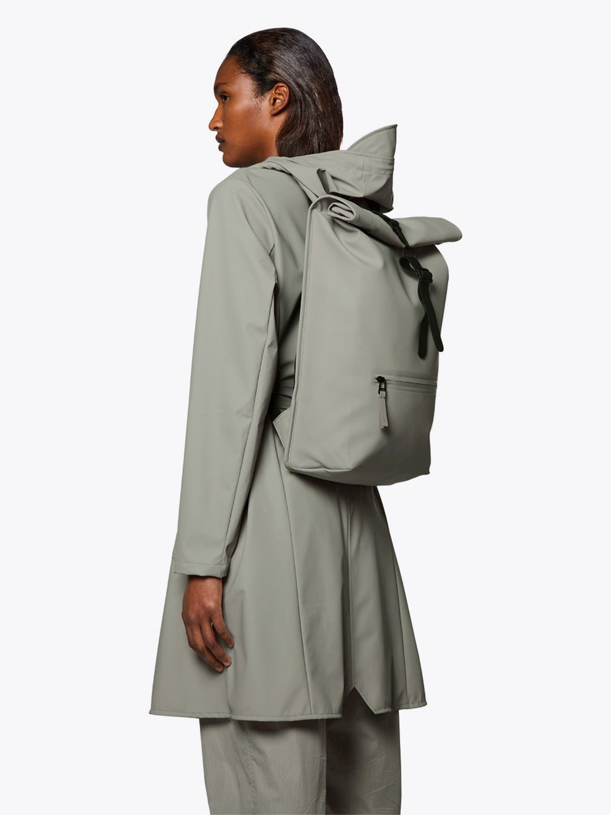 Rains Rolltop Rucksack Cement