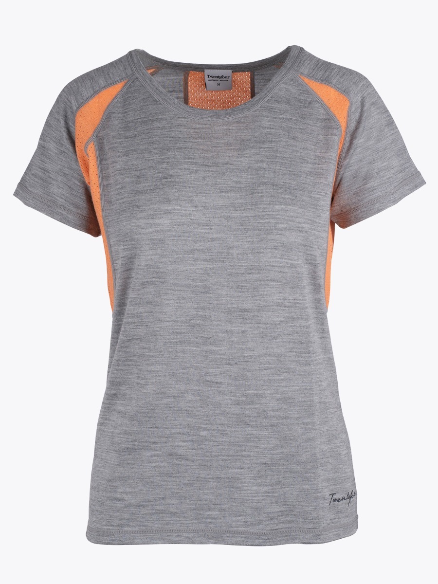 Twentyfour Flåm Lightwool t-skjorte Lys gråmelert