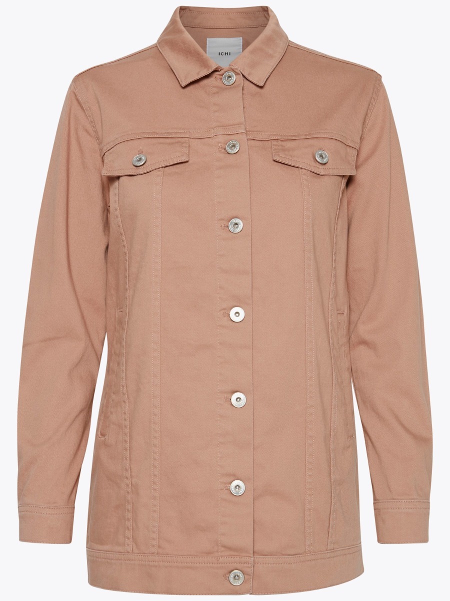 Ichi Peg Long Jacket Natural