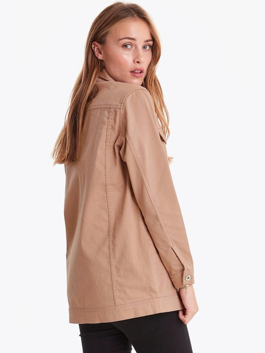Ichi Peg Long Jacket Natural