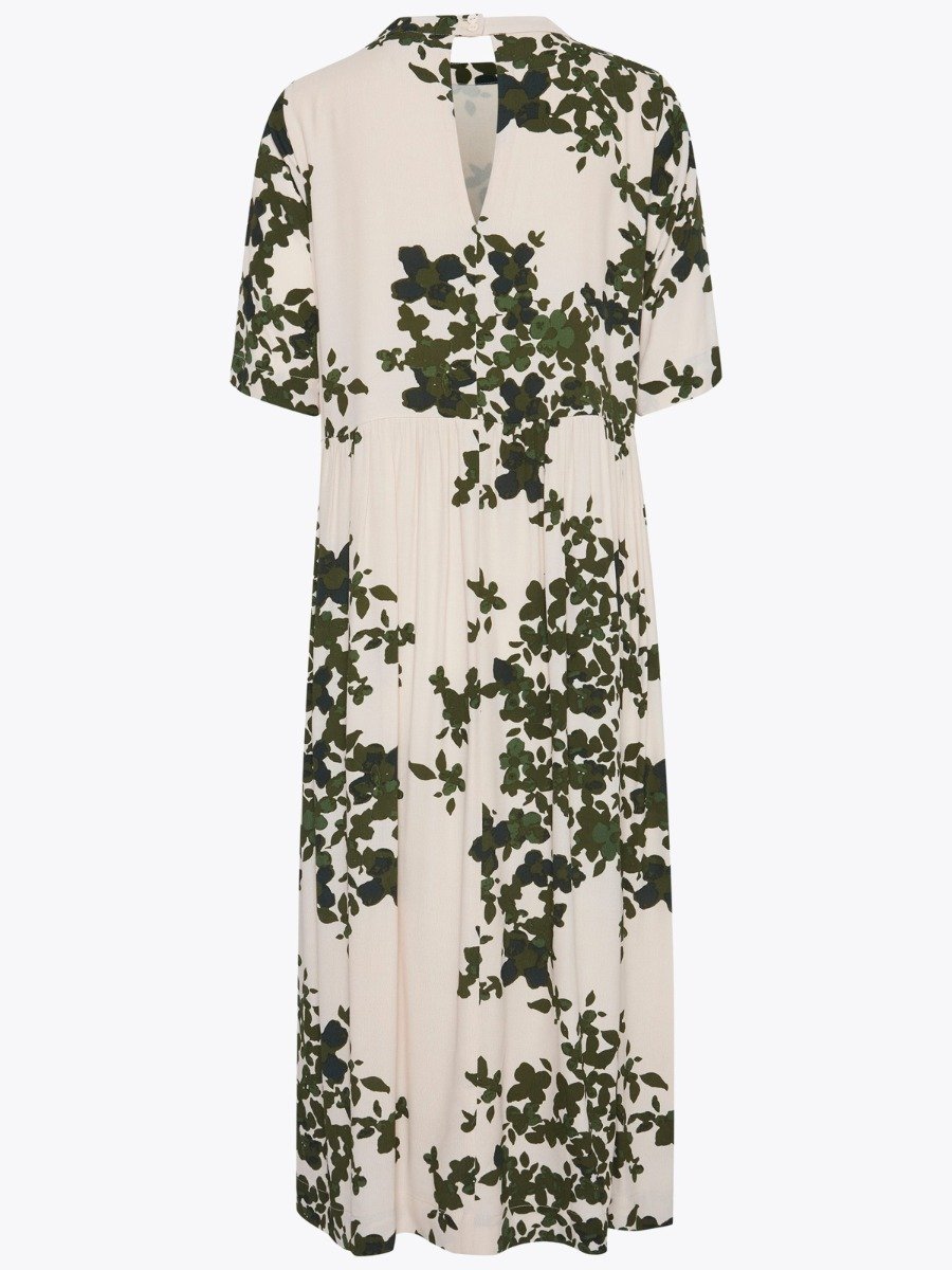 Ichi Anelle Dress Deep Green