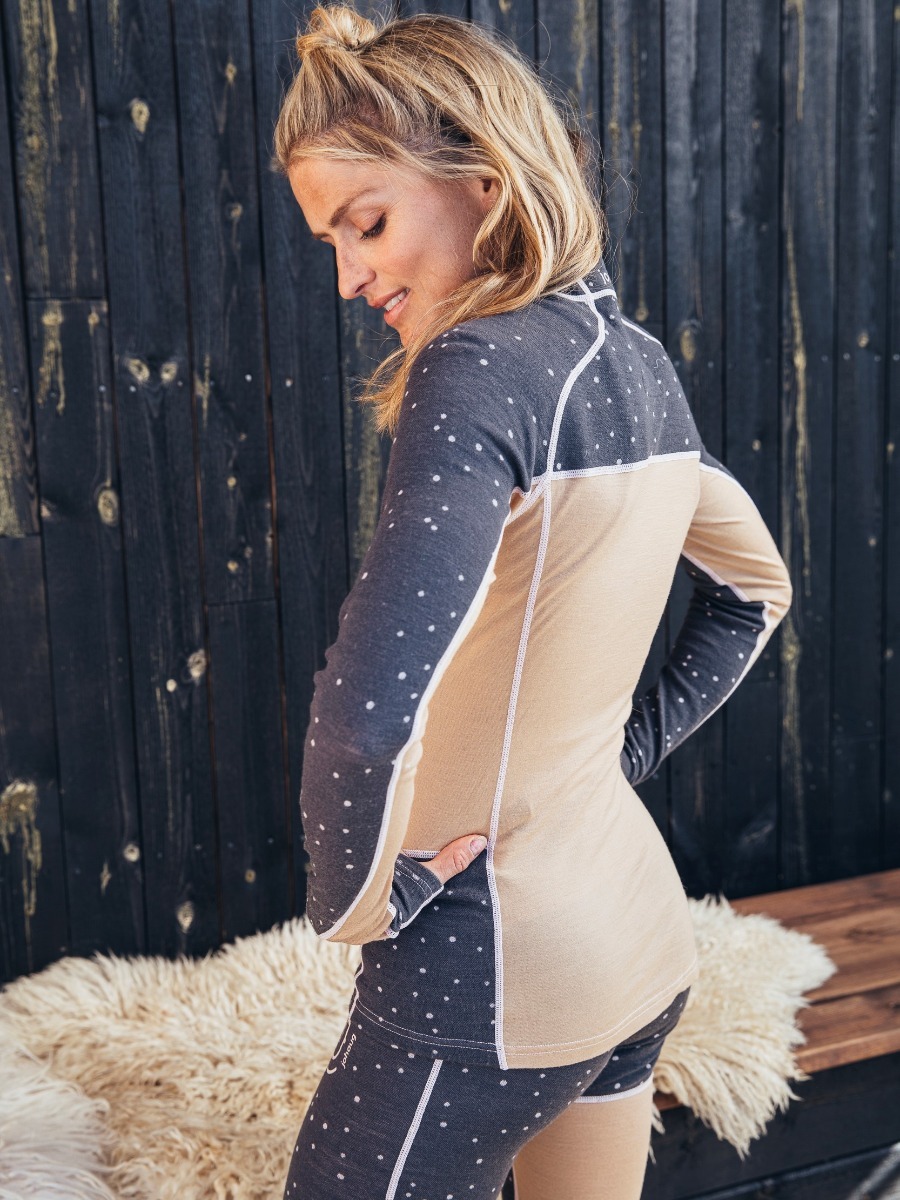 Johaug Maven Wool Half Zip Shadow