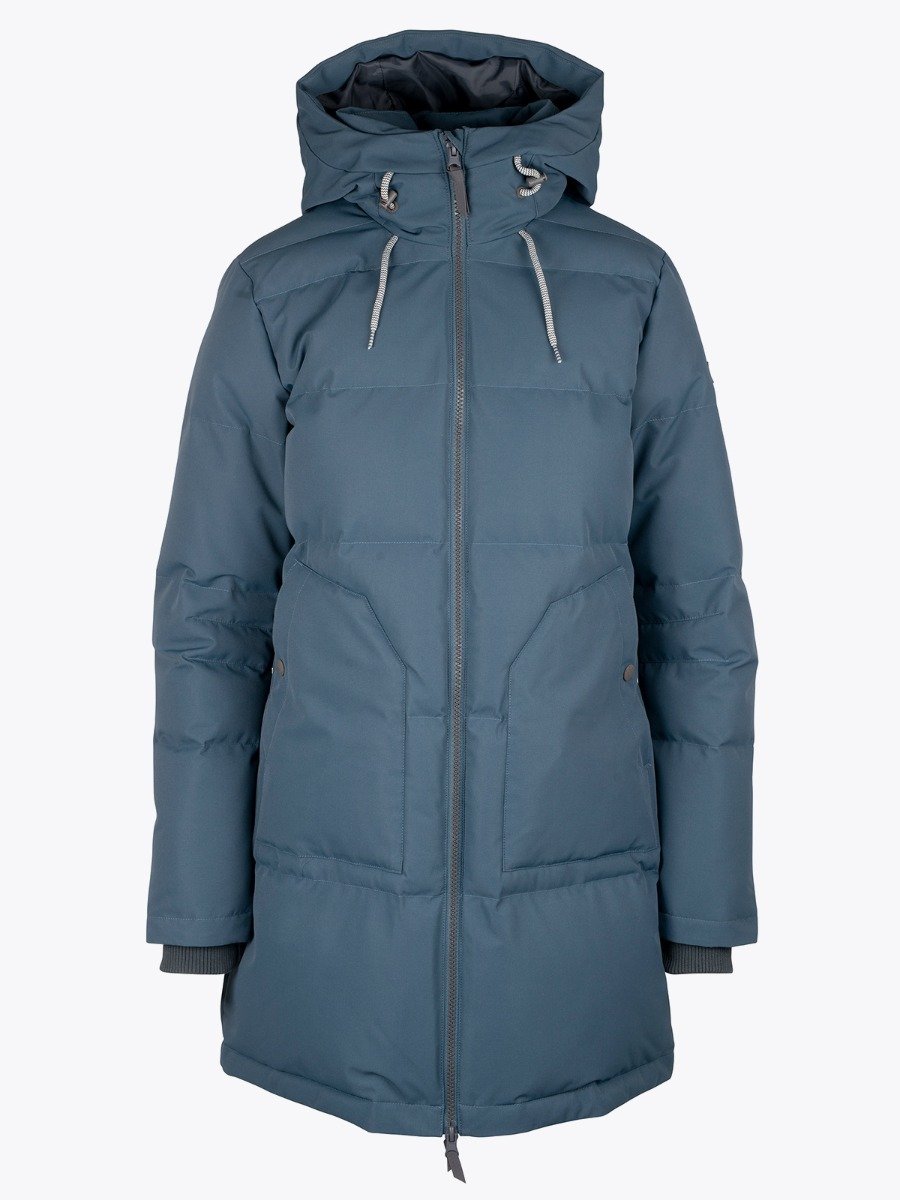 Twentyfour Mellow Vattert Parkas Blågrå