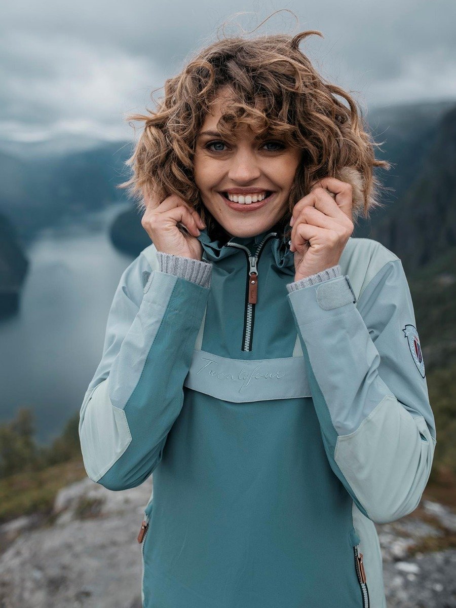 Twentyfour Finse 2-lags Anorakk Lys sjøgrønn