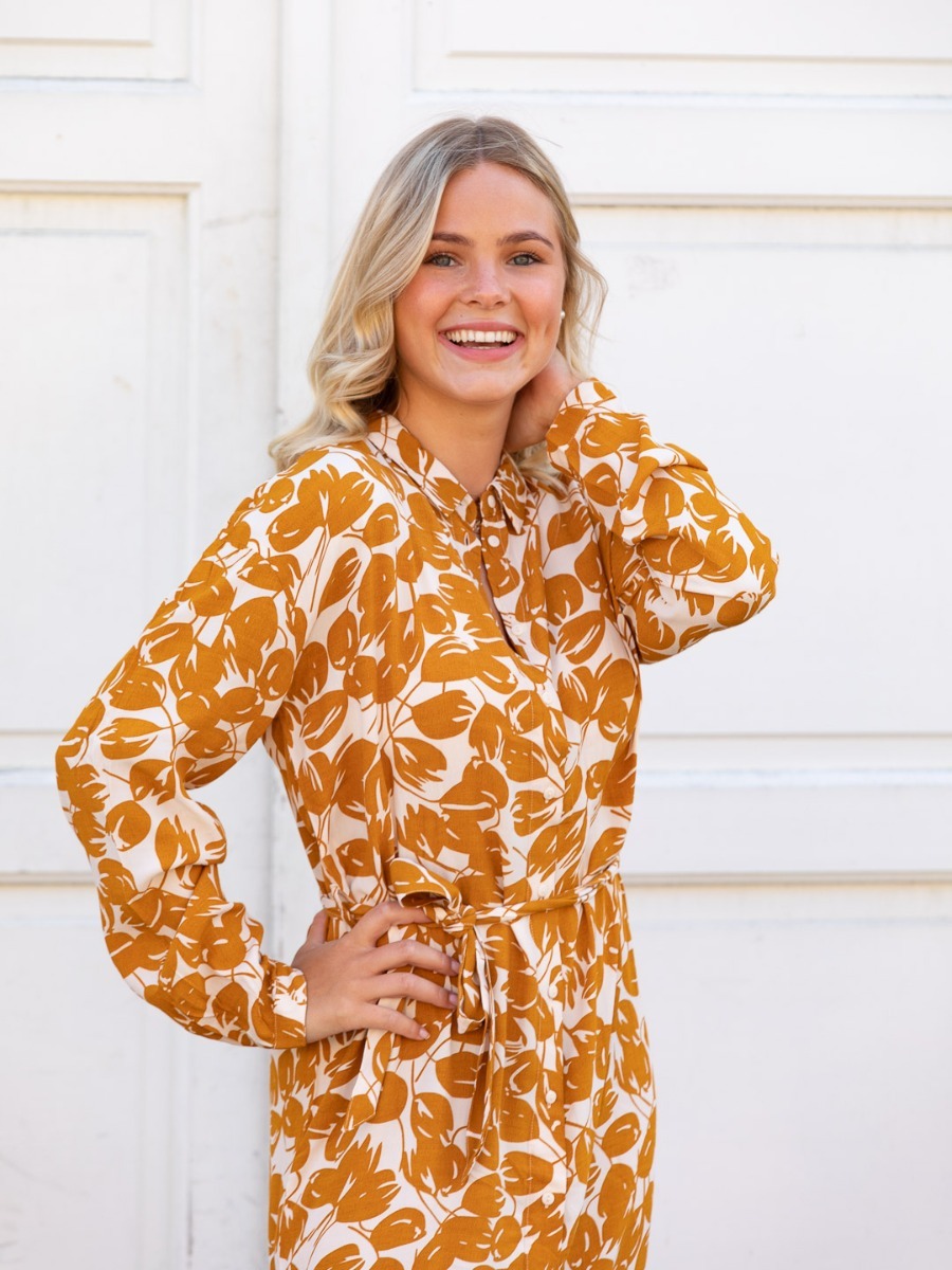 MSCH Copenhagen MSCH Copenhagen Reign Morocco Shirt Dress Ecruflower