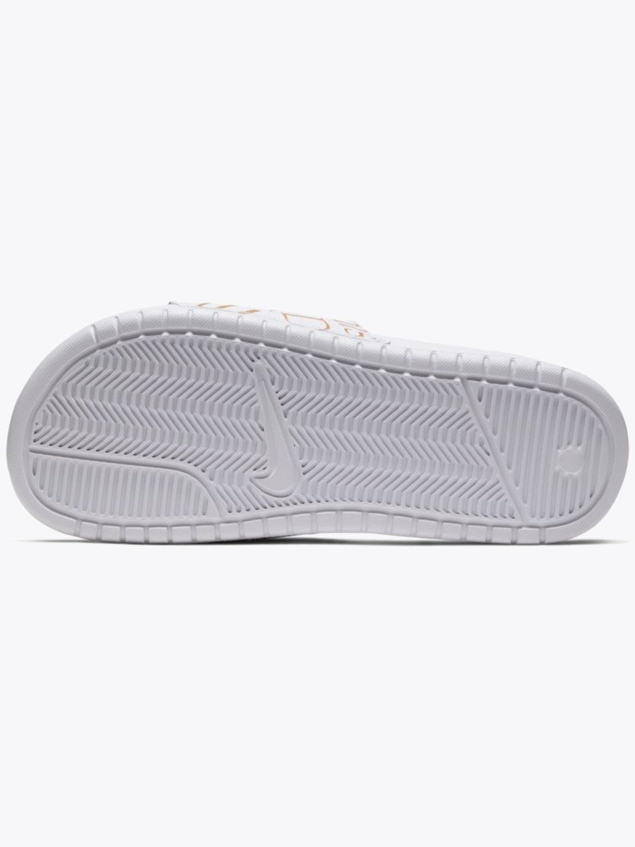 Nike Benassi JDI White/ Metallic Gold