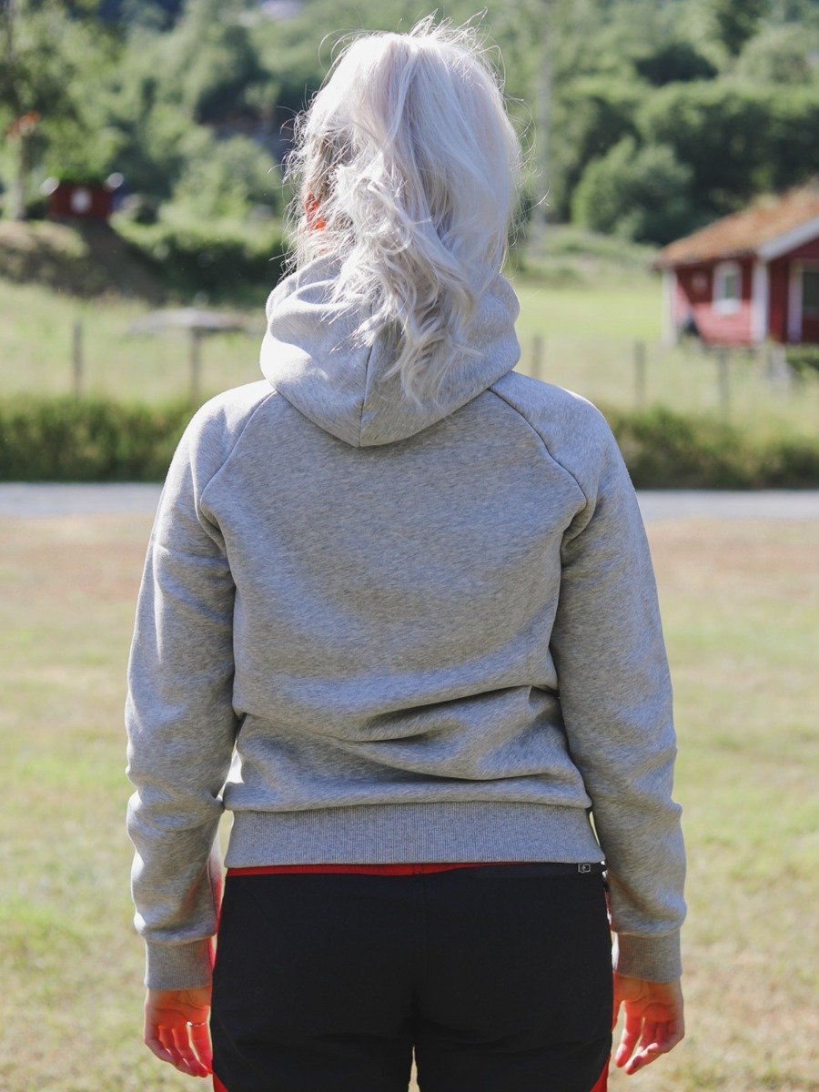 Peak Performance Original Zip Hood Med Grey Mel