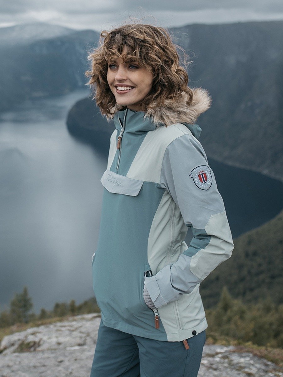 Twentyfour Finse 2-lags Anorakk Lys sjøgrønn