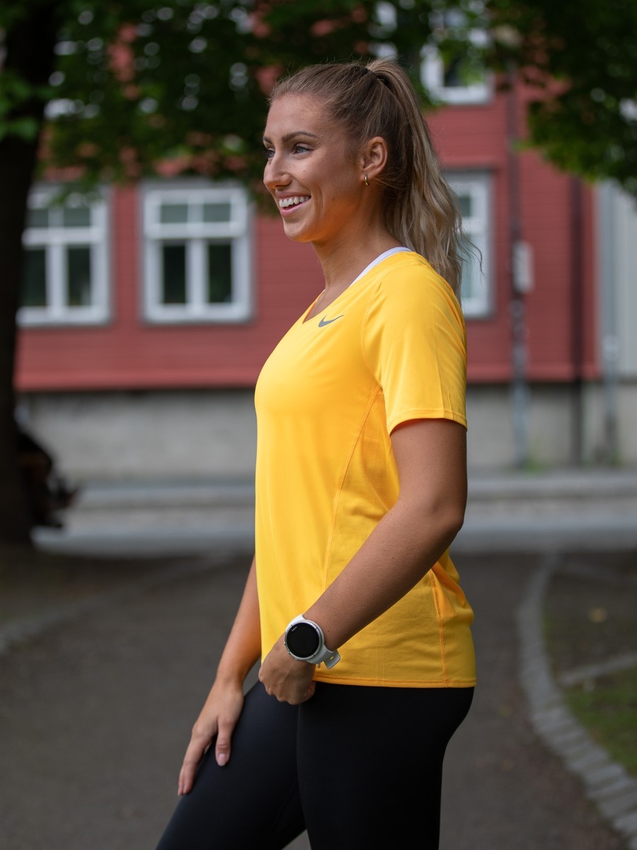 Nike City Sleek Tee Laser Orange/ Reflective Silver