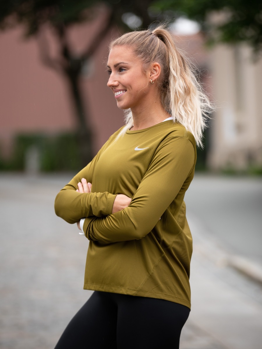 Nike Miler LS Olive Flak/ Reflective Silver