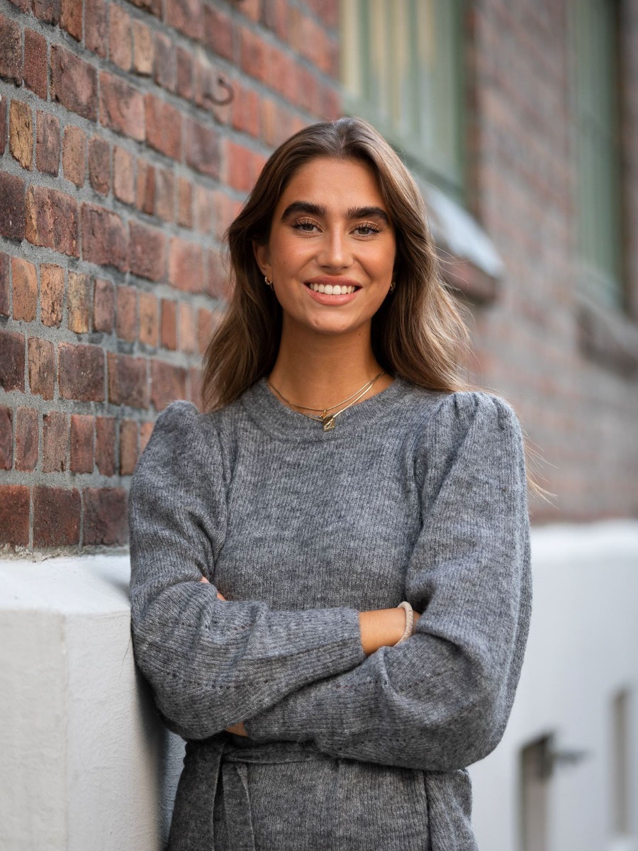 Ichi Jordan Dress Dark Grey Melange