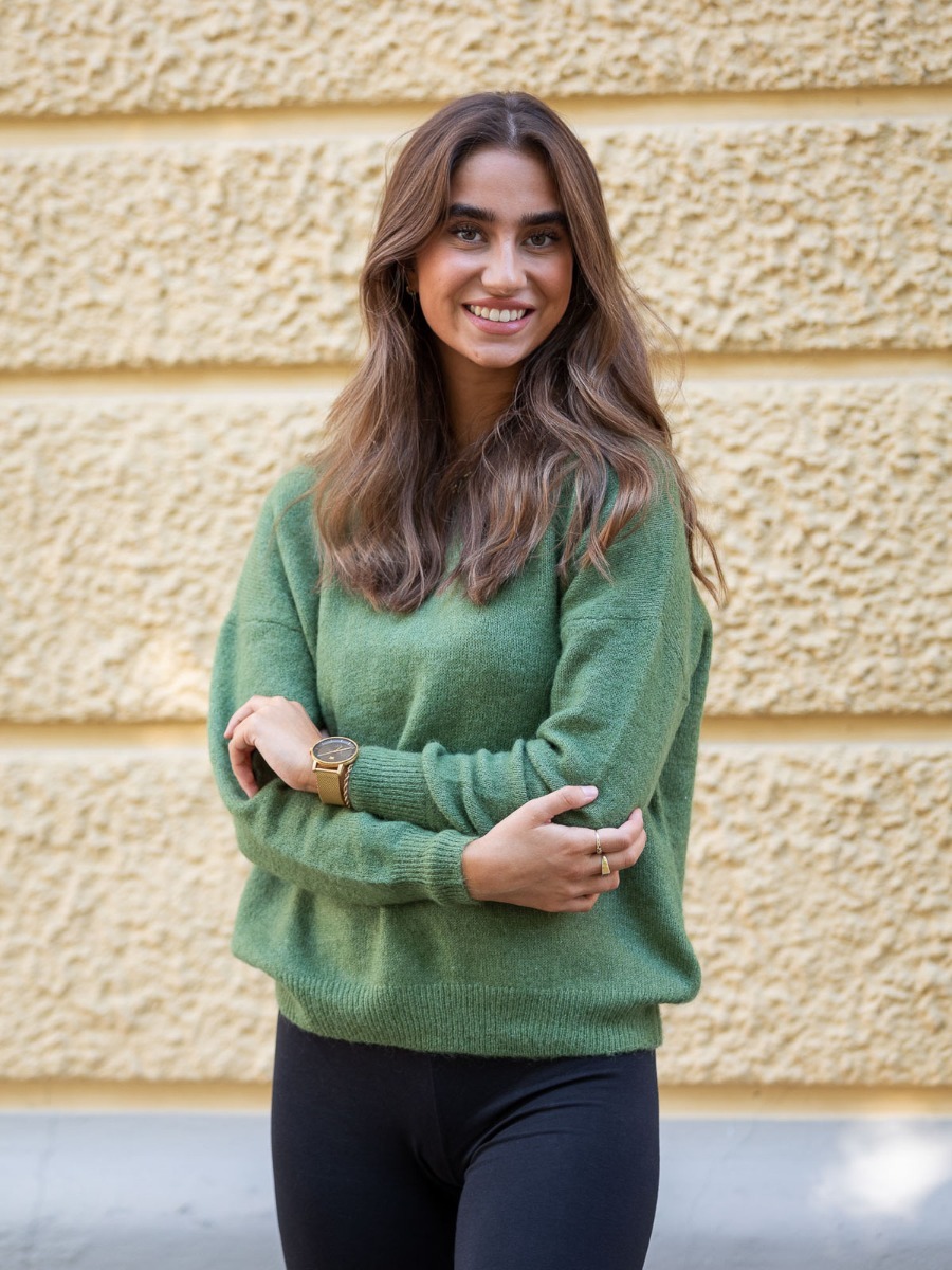 MSCH Copenhagen Femme Mohair O-Neck Pullover Vineyard Green