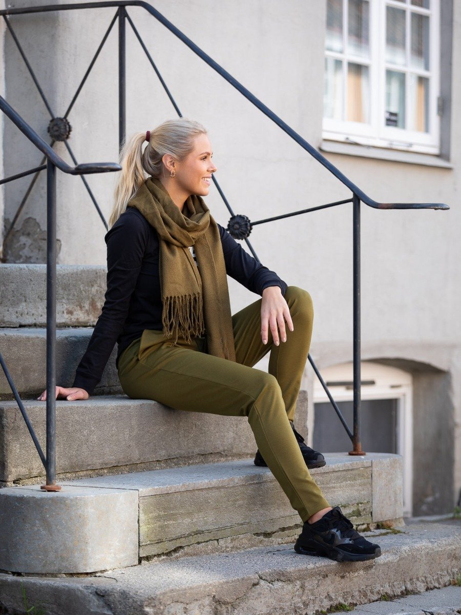 Ichi Kate Pant Long Fir Green