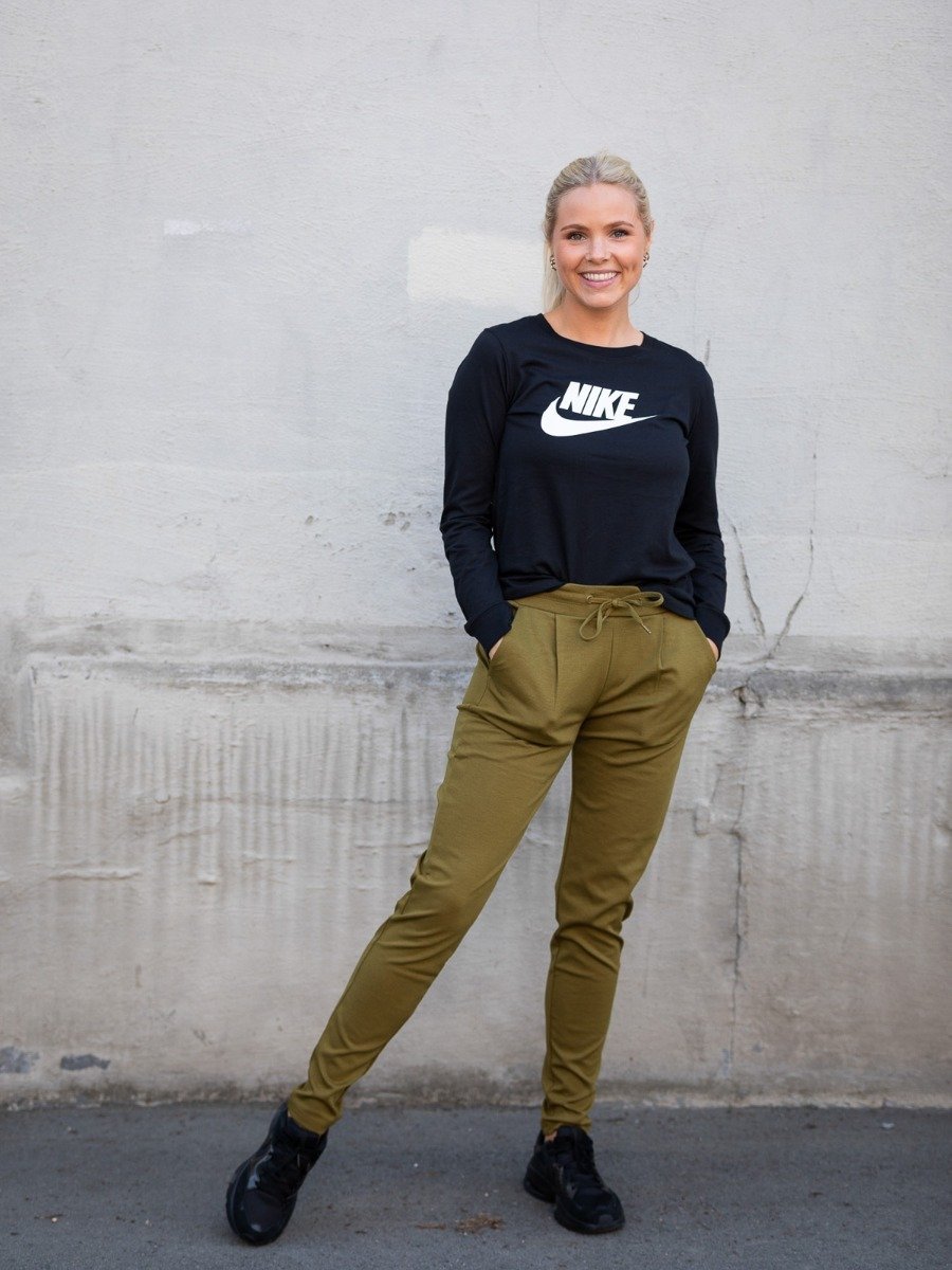 Ichi Kate Pant Long Fir Green