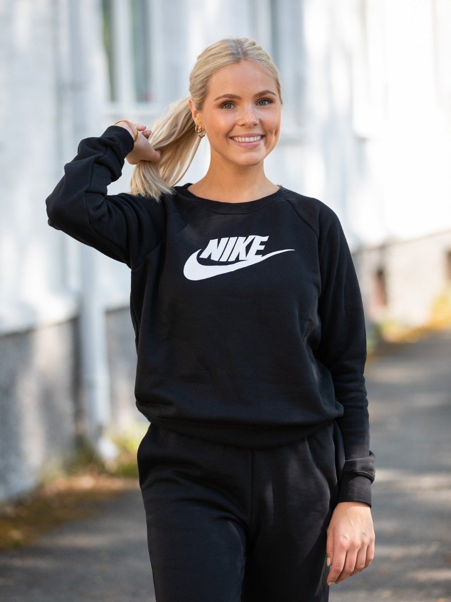 Nike Essential Fleece Crew Black/ white