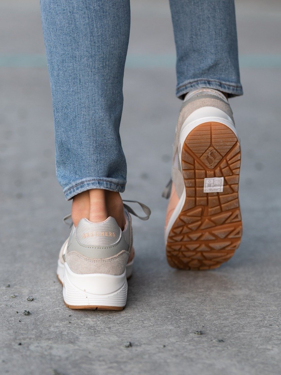 Skechers UNO Grey Pink