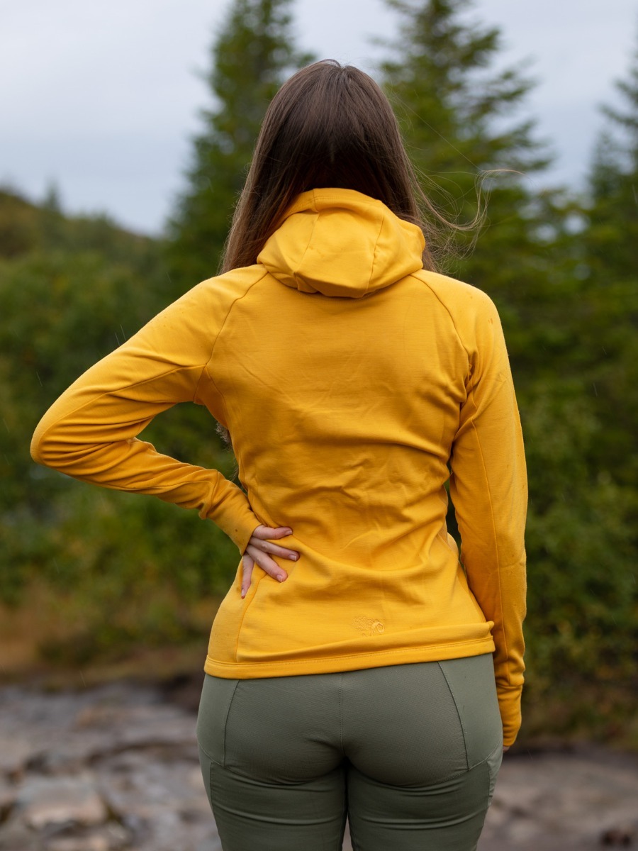 Bergans Cecilie Wool Hood Jacket Golden Yellow