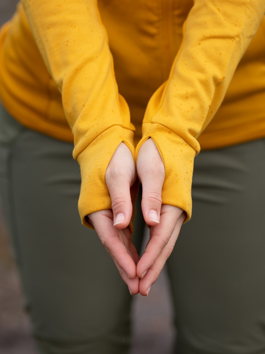 Bergans Cecilie Wool Hood Jacket Golden Yellow