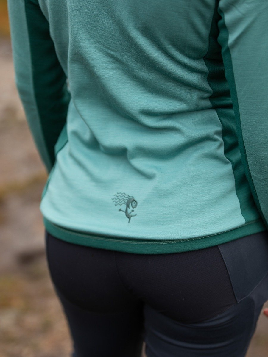 Bergans Cecilie Wool Hood Jacket Light Forest Frost / Forest Frost