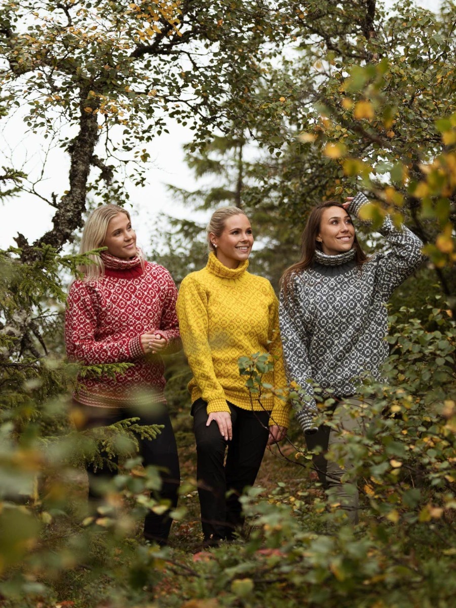 Devold Svalbard Sweater High Neck Turbulence/offwhite