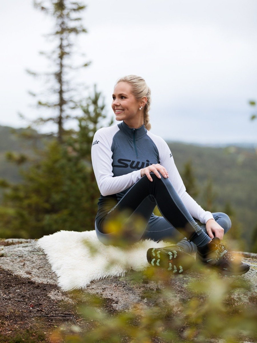 Swix RaceX Bodywear Half Zip Blue Sea