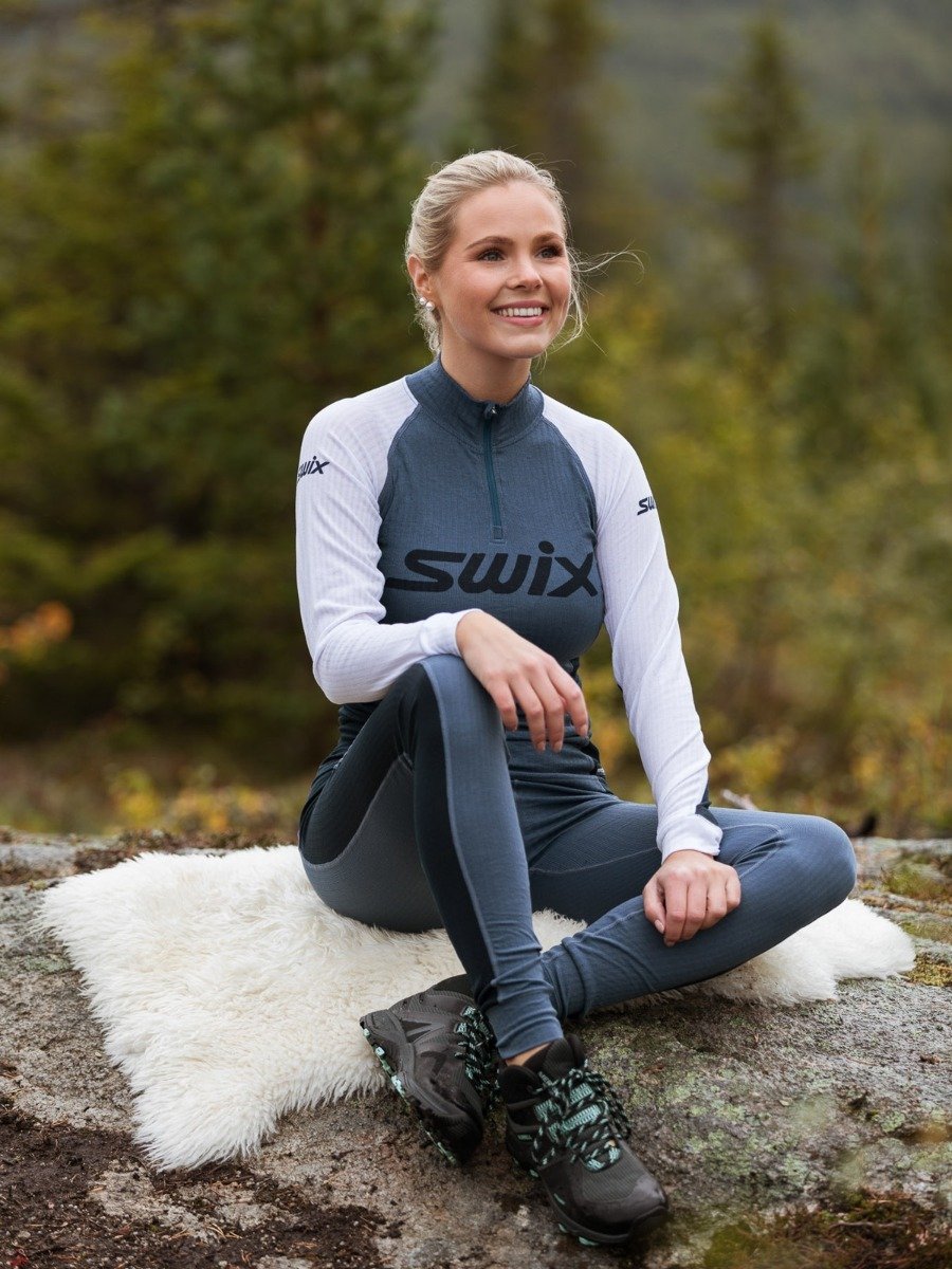 Swix RaceX Bodywear Half Zip Blue Sea